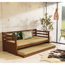 Ver imagem 1 de Sofá Cama em Madeira Enjoy Rustico - Imbuia