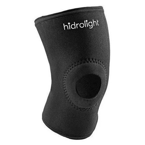 Protetor Elastico Joelho Compresão Ortopedica Longa Reforço Patelar Neoprene e Orificio Hidrolight:m