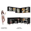 Ver imagem 6 de Armário de Cozinha Completa de Canto 382cm Preto Reims Madesa 01