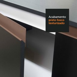 Armário de Cozinha Completa de Canto 382cm Preto Reims Madesa 01 - 9
