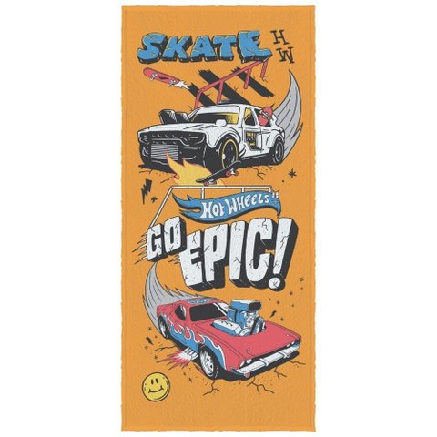 Toalha de Banho Personagens Estampada Menino Menina Hot Wheels Lepper