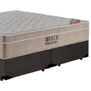 Ver imagem 4 de Cama Box Casal Bipartido Sintético + Colchão Ortobom Airtech Molas Ensacadas 65x138x188 Marrom