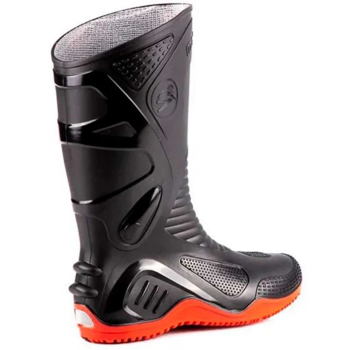 Bota Pvc Cano Alto Impermeavel Vermelho com Forro Motosafe - 4