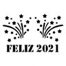 Adesivo 60x39cm - Feliz 2021 Ano Nove New Year - 1