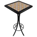 Ver imagem 1 de Mesa Madeira Azulejo 60x60cm - Bistrô Fixa 98cm - Preta - Anos Dourados