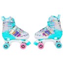 Ver imagem 4 de Patins Feminino Roller Infantil Azul Borboleta Kit Proteção Unitoys Tam 30-33
