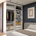 Ver imagem 2 de Guarda-roupa Solteiro City 4 Portas 2 Gavetas Branco- Panorama Móveis