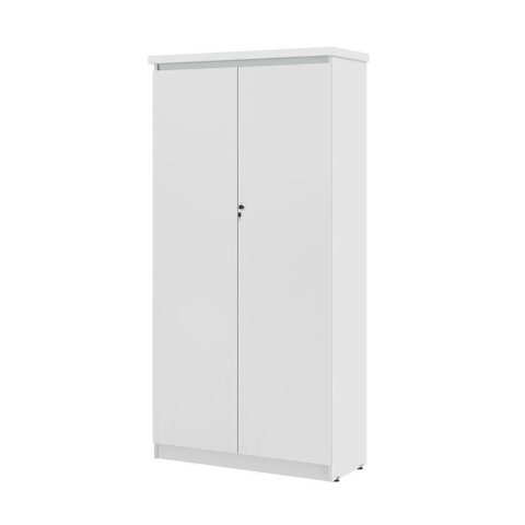 Armário Multiuso Armario com Portas Emir 2 Portas 4 Prateleiras MDF MDP 82cm Branco