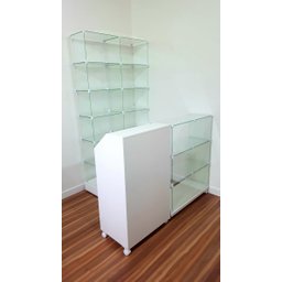 Conjunto Modular de Vidro com Valet Organização e Estilo para Seu Ambiente - 4