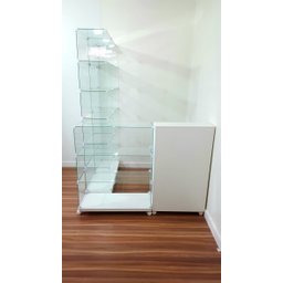 Conjunto Modular de Vidro com Valet Organização e Estilo para Seu Ambiente - 6