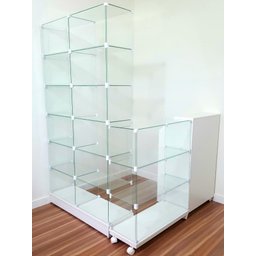 Conjunto Modular de Vidro com Valet Organização e Estilo para Seu Ambiente - 7