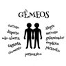 Adesivo 60x45cm - Gêmeos Gemini Signos Do Zodíaco Signs Pers - 1