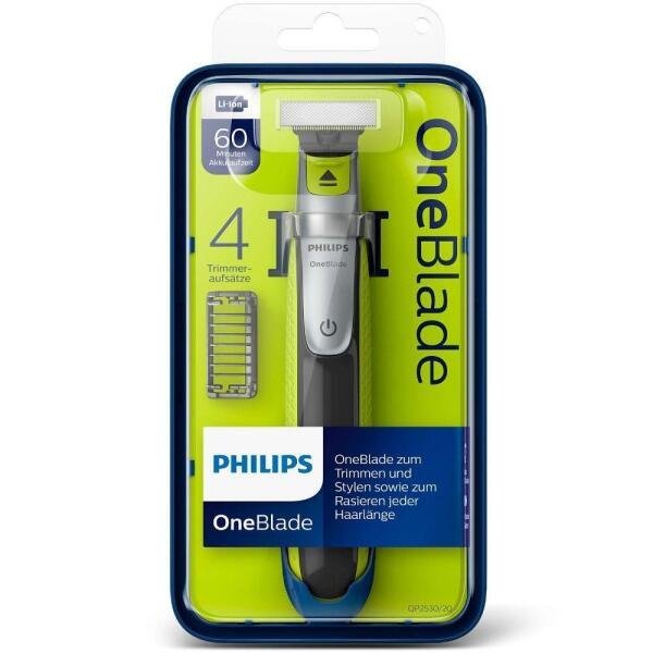 Barbeador Elétrico Philips Oneblade QP2530 - À Prova D'água - com 4 Pentes + 1 Lâmina - uso - 9