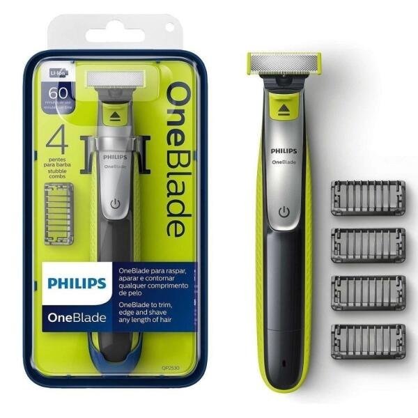 Barbeador Elétrico Philips Oneblade QP2530 - À Prova D'água - com 4 Pentes + 1 Lâmina - uso - 11