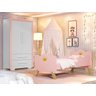 Quarto Infantil Realeza Cama e Guarda-Roupa Rosa - 1