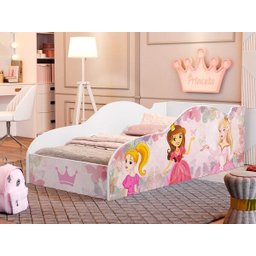 Cama Infantil Princesa Rosa com Colchão - Rosa - 2