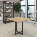 Ver imagem 2 de Mesa de Jantar 4 Lugares Jade 90cm Base Metálica Industrial Preto D03 - D'Rossi