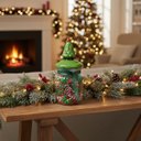 Ver imagem 2 de Pote de Vidro Arvore Natal com Tampa 300ml 16,7cm Florarte