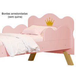 Cama Infantil Realeza Rosa com Colchão - 4