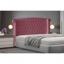 Ver imagem 1 de Cabeceira de Cama Box Toquio Casal Queen 160 Cm Suede Rosa Bebê do Lar Móveis e Decoração