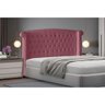 Cabeceira de Cama Box Toquio Casal Queen 160 Cm Suede Rosa Bebê do Lar Móveis e Decoração - 1