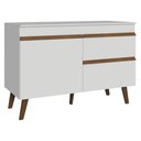 Ver imagem 1 de Balcão de Cozinha com 2 Portas e 1 Gaveta 120 cm Branco Pieta Madesa
