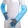 Luva Polietileno Longa Azul Pacote com 100 Unidades - Volk - 2