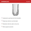 Ver imagem 3 de Jogo 6 Peças Copo Alto de Vidro 320ml Transparente 13x7x7cm Água Suco Drinks Bar
