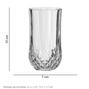 Ver imagem 4 de Jogo 6 Peças Copo Alto de Vidro 320ml Transparente 13x7x7cm Água Suco Drinks Bar