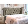 Cabeceira de Cama Box Madeira Estofada Luxo Casal Lunna:capuccino - 1