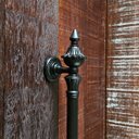 Ver imagem 6 de Puxador Duplo Classic 260mm Preto Fosco Porta Pivotante Correr Passagem Madeira Vidro Rustico