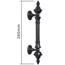 Ver imagem 7 de Puxador Duplo Classic 260mm Preto Fosco Porta Pivotante Correr Passagem Madeira Vidro Rustico