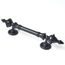 Ver imagem 2 de Puxador Duplo Classic 260mm Preto Fosco Porta Pivotante Correr Passagem Madeira Vidro Rustico