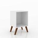 Ver imagem 2 de Mesa de Cabeceira 40 X 57 Cm Pés Palito Mdp Branco - Clicklar