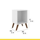 Ver imagem 3 de Mesa de Cabeceira 40 X 57 Cm Pés Palito Mdp Branco - Clicklar
