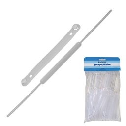 Grampo Trilho Plástico Branco Pct com 50 - 1