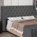 Ver imagem 6 de Cabeceira Atena para Cama Box Queen Size 160cm Capitonê com Frame Linho Cinza Escuro - Desk Design