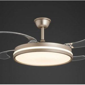 T&a-14 Ventilador Retrátil com Led Multicor e Controle Bivolt