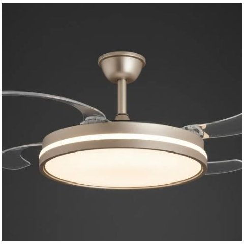 T&a-14 Ventilador Retrátil com Led Multicor e Controle Bivolt