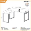 Ver imagem 3 de Mesa de Escritório Home Office em L Industrial 100% MDF Cor:Off White com Freijó;Profundidades:157