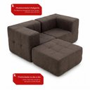 Ver imagem 5 de Sofá Modular 2 Lugares com Apoio de Pés Kappesberg Boucle Marrom