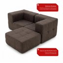 Ver imagem 6 de Sofá Modular 2 Lugares com Apoio de Pés Kappesberg Boucle Marrom