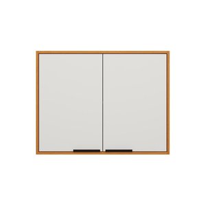 Armário Suspenso 2 Portas 1 Prateleira 80cm Ravena - Freijó Uv/off Acetinado Poliman