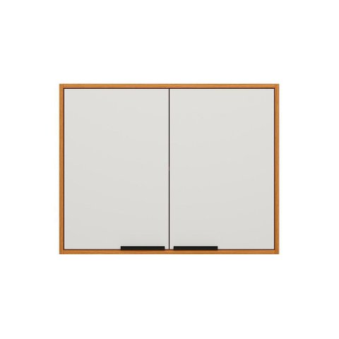 Armário Suspenso 2 Portas 1 Prateleira 80cm Ravena - Freijó Uv/off Acetinado Poliman