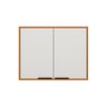 Armário Suspenso 2 Portas 1 Prateleira 80cm Ravena - Freijó Uv/off Acetinado Poliman - 1