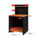 Ver imagem 5 de Conjunto 2 Mesinhas Lateral Cama Mesa Cabeceira Prateleira Suspensa -Preto/Cinamomo- RPM Móveis