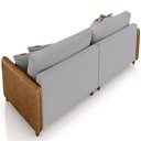 Ver mais imagens de Sofá 3 Lugares Sala de Estar Living 212cm Asbury K01 Veludo Cinza Claro Couríssimo Camel- Lyam