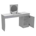 Ver imagem 3 de Mesa Escrivaninha Klein com Espelho/ Nicho Organizador Branco - Bela Móveis