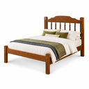 Ver imagem 3 de Cama de Casal Cor Mogno Madeira de Eucalipto Reforçada
