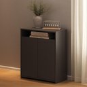 Ver imagem 4 de Balcao 2 Portas com Nicho 60 cm Preto Artany